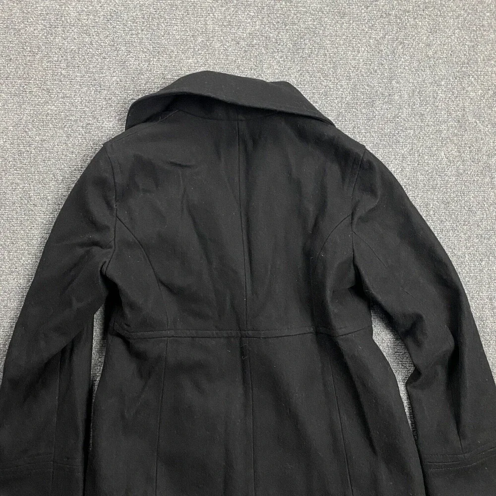 Michael Kors Pea Coat Women's Small Black Wool Blend Outerwear‎ Adults
